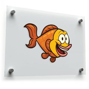 Happy Goldfish Vinyl Decal