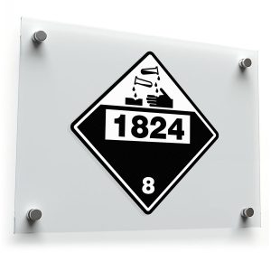 Hazard Class 8 Corrosive Material Sticker