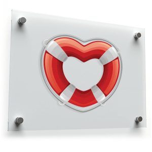 Heart-Shaped Lifebuoy Sticker