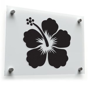 Hibiscus Flower Design Vinyl Sticker