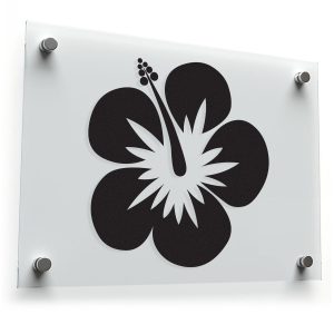 Hibiscus Flower Silhouette Sticker