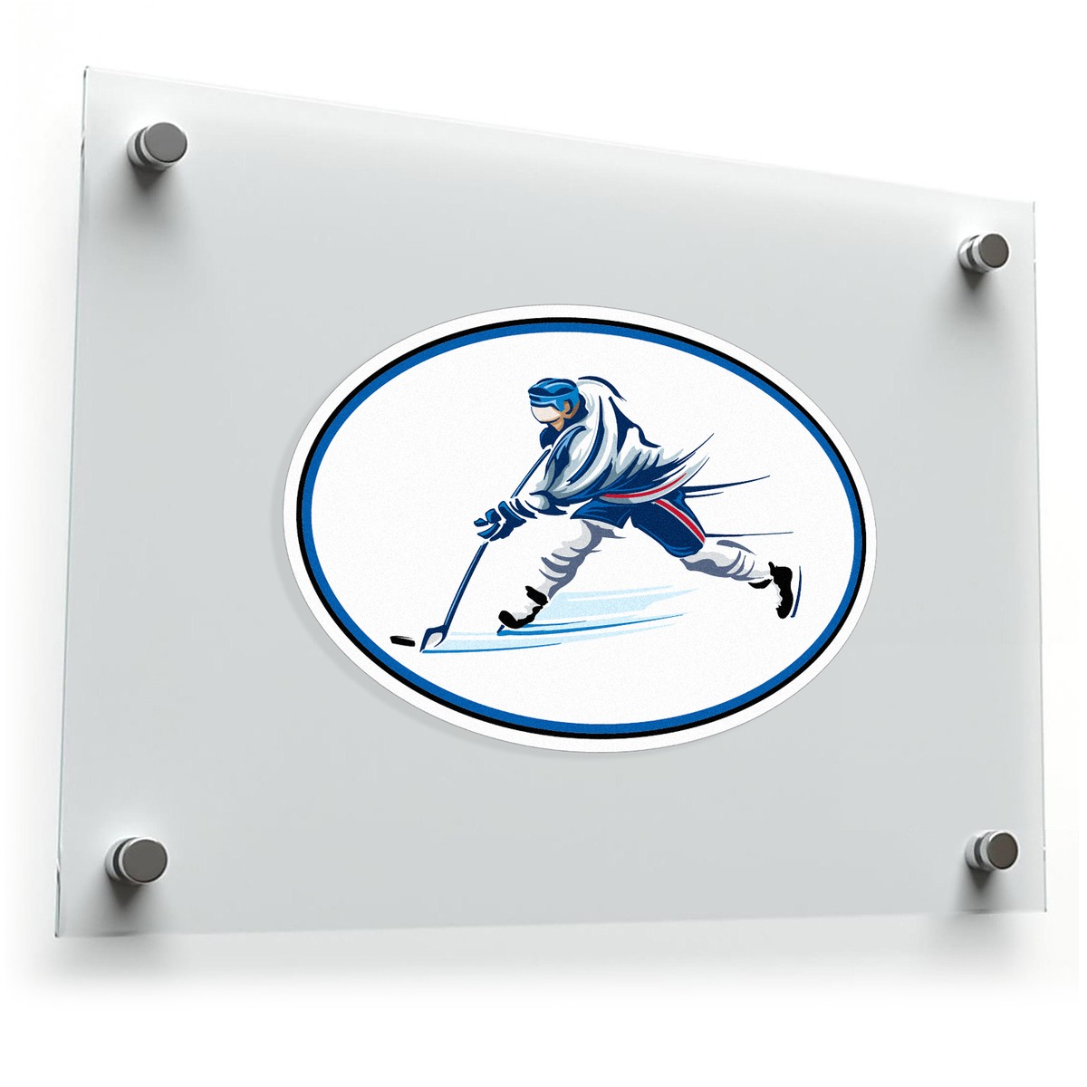 Hockey Player Vinyl Sticker 3 Hockey Player Vinyl Sticker