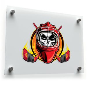 Hockey Skull Sticker