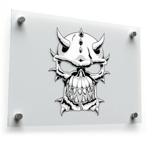 Horned Skull Sticker
