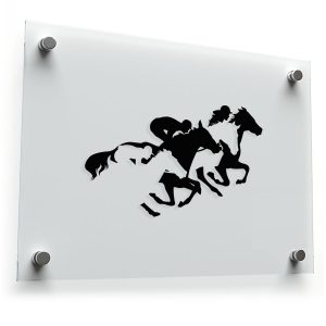 Horse Racing Silhouette Decal