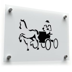 Horse and Carriage Silhouette Sticker