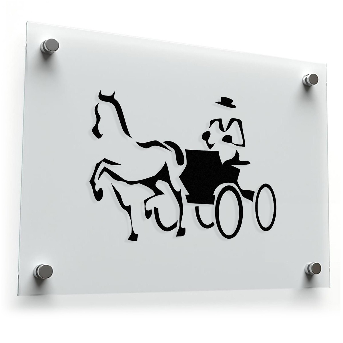 Horse and Carriage Silhouette Sticker 3 Horse and Carriage Silhouette Sticker