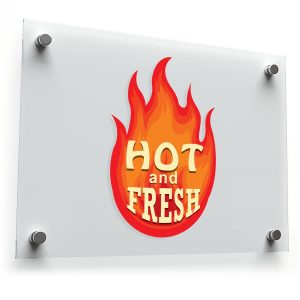 Hot and Fresh Flame Sticker
