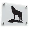 Howling Wolf Silhouette Decal