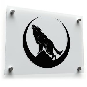 Howling Wolf Silhouette Sticker