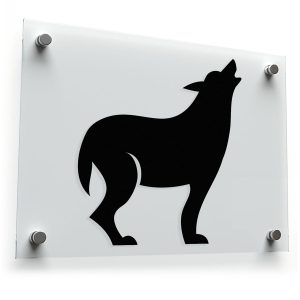 Howling Wolf Silhouette Sticker