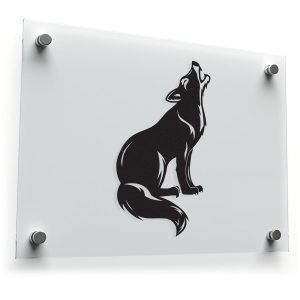 Howling Wolf Silhouette Sticker