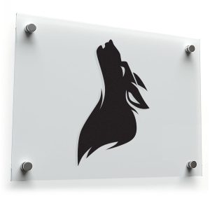Howling Wolf Silhouette Sticker