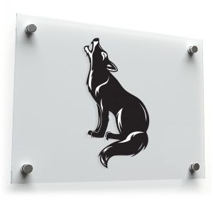 Howling Wolf Silhouette Vinyl Decal