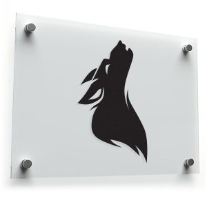 Howling Wolf Silhouette Vinyl Sticker
