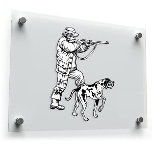Hunter with Dog Sticker