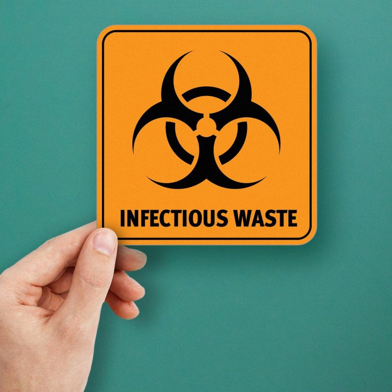 Infectious Waste Biohazard Sticker - Stickers Factory