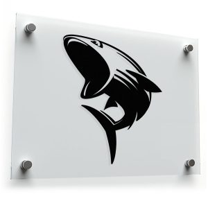 Jumping Black Shark Vinyl Sticker