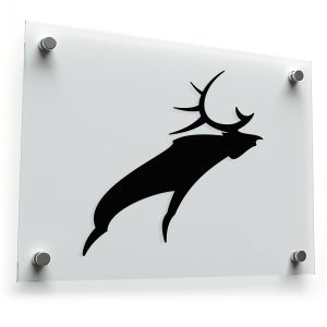 Jumping Deer Silhouette Vinyl Decal