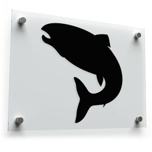Jumping Fish Silhouette Sticker