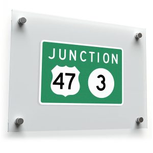 Junction Route 47 and 3 Sticker – Durable Green