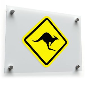 Kangaroo Crossing Sticker
