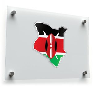Kenya Map Flag Vinyl Sticker