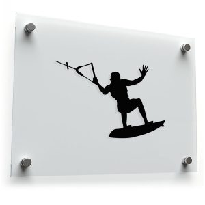 Kitesurfing Silhouette Vinyl Sticker