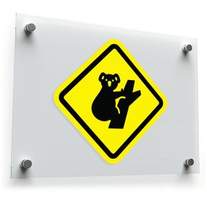 Koala Crossing Sign Sticker