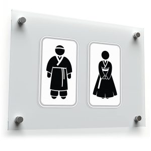 Korean Restroom Sign Vinyl Sticker