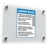 Ladder Safety Rules Sticker