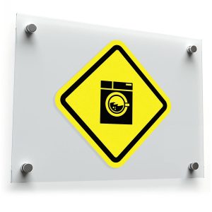 Laundry Symbol Warning Sticker