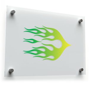 Layered Green Flame Gradient Sticker