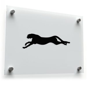 Leaping Cheetah Silhouette Sticker