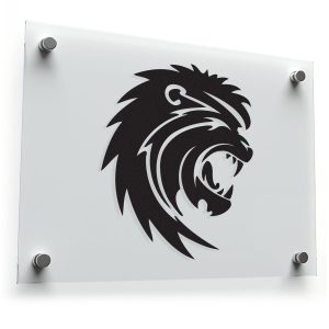 Lion Head Silhouette Sticker