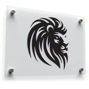 Lion Head Silhouette Vinyl Decal