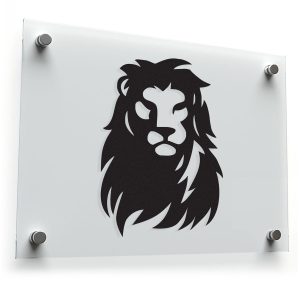 Lion Head Silhouette Vinyl Sticker