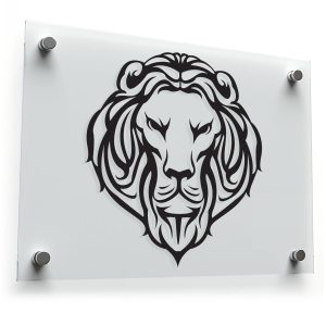 Lion Head Tribal Sticker