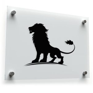 Majestic Lion Silhouette Vinyl Sticker
