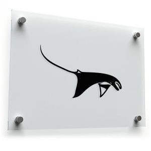 Manta Ray Silhouette Vinyl Decal