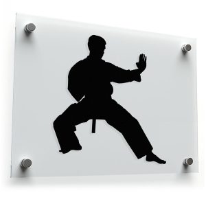 Martial Artist Silhouette Vinyl Decal
