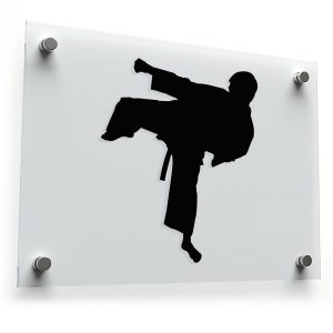 Martial Arts Kick Silhouette Sticker