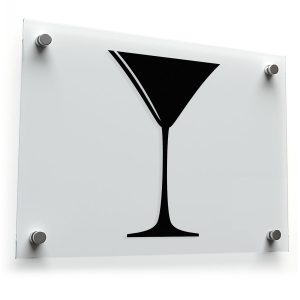 Martini Glass Silhouette Vinyl Sticker