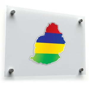Mauritius Flag Map Sticker