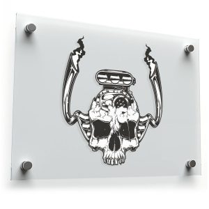 Mechanical Skull Sticker