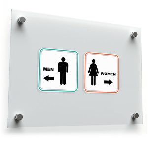 Men & Women Restroom Sign Stickers