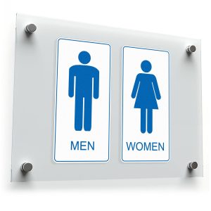 Men and Women Restroom Sign Sticker