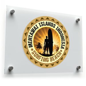 Mentawai Islands Surfing Beach Vinyl Sticker