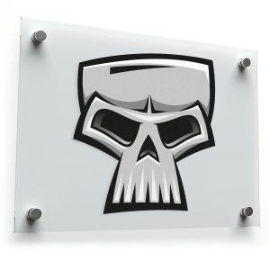 Metallic Skull Sticker