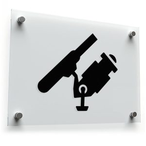 Microscope Silhouette Sticker